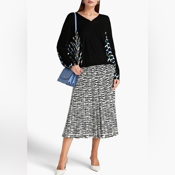Diane Von Furstenberg Mia Jersey‎ Geode Top - Picture 1 of 9